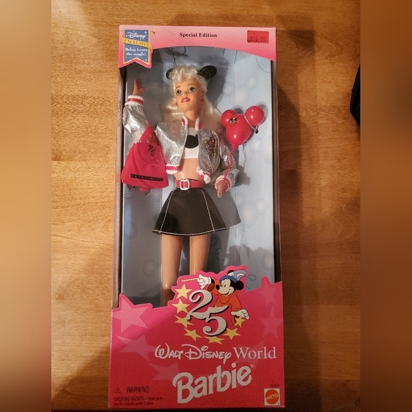 NIB! SPECIAL EDITION 25TH ANNIVERSARY WALT DISNEY WORLD BARBIE UNOPENED 1996 - Picture 1 of 4